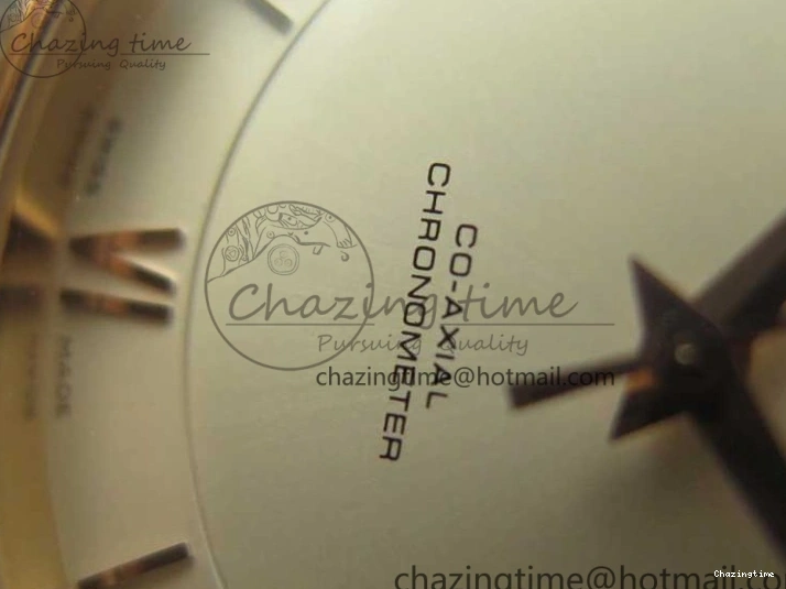 0429 UrbanChic De Ville YG MKF 1:1 Best Edition Silver Dial YG Markers on Black Leather Strap MIYOTA 9015 V 8048